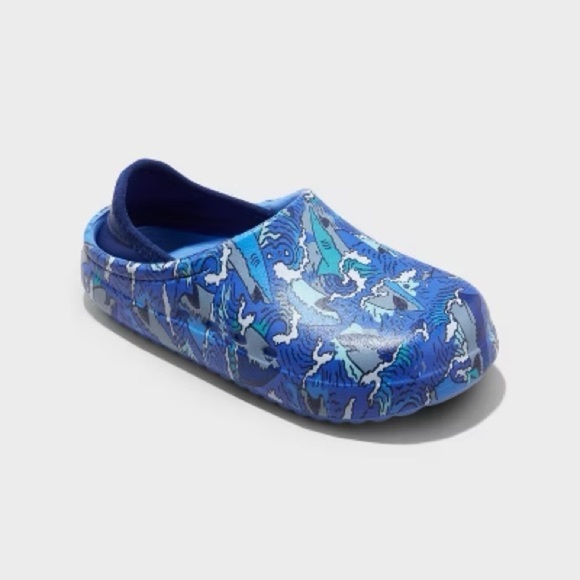 Cat & Jack Blue Shoes with Shark Design (Size 10) - Picture 1 of 7